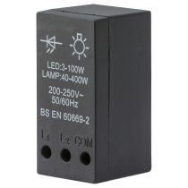 ML Knightsbridge SN400M 1 Gang 2 Way Push On Dimmer Module 40-400W

