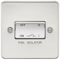 MLA Flat Plate Polished Chrome 3 Pole Fan Isolator Switch