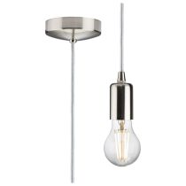 MLA Knightsbridge 1.8M E27 Contemporary Pendant Set  Brushed Chrome