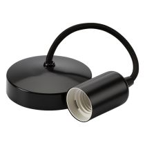 MLA Knightsbridge 6 Inch E27 Contemporary Pendant Set  Matt Black