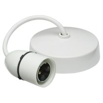MLA Knightsbridge 6 Inch T2 BC/B22 White Pendant Set