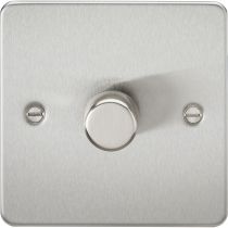 MLA Knightsbridge Flat Plate 1 Gang 2 way 10-200W (5-150W LED) Intelligent Dimmer Brushed Chrome
