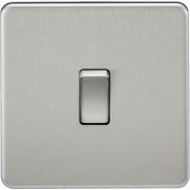 MLA Screwless 20A 1G DP Switch - Brushed Chrome