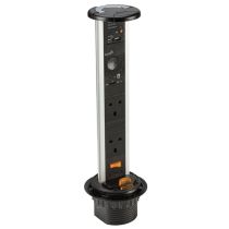 MLA Knightsbridge SK005A Pop Up 2 Gang Socket 13A with Built In Bluetooth Speaker and USB Charger