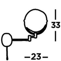 Searchlight Illuminating Chrome Bathroom Mirror with Swing Arm