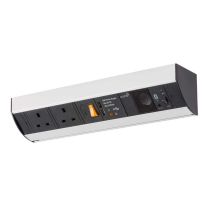 ML Knightsbridge SK007 Under Cabinet 2G Power Station 2BS Sockets 2USB with Bluetooth Audio