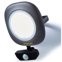 Stanley 10W Round LED Floodlight Black with PIR