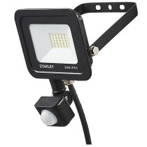 Stanley 20W LED Slimline Floodlight with PIR Black