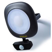 Stanley 30W Round LED Floodlight Black with PIR