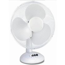 Status 16 Inch Oscillating Desk Fan - White