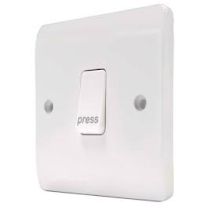 MK K4878P WHITE 1 Gang 2 Way Press Switch
