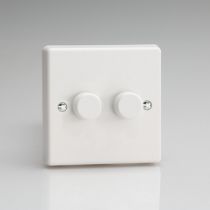Varilight V-PRO JQP252W 2 Gang 2-Way LED Dimmer (2 X 0-120W)
